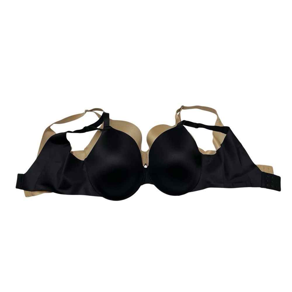 Soma Underwire Bra Set 36DD Neutral Nude Black  Vanishing Back Padded Soft